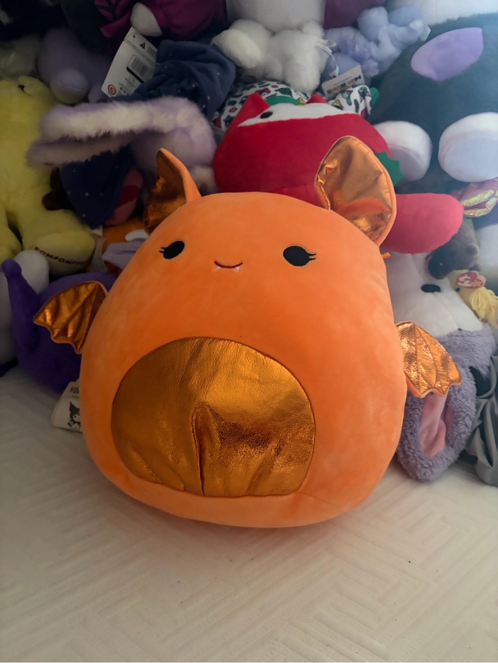 Orange Metallic-Belly Bat Squishmallow